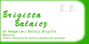 brigitta balaicz business card